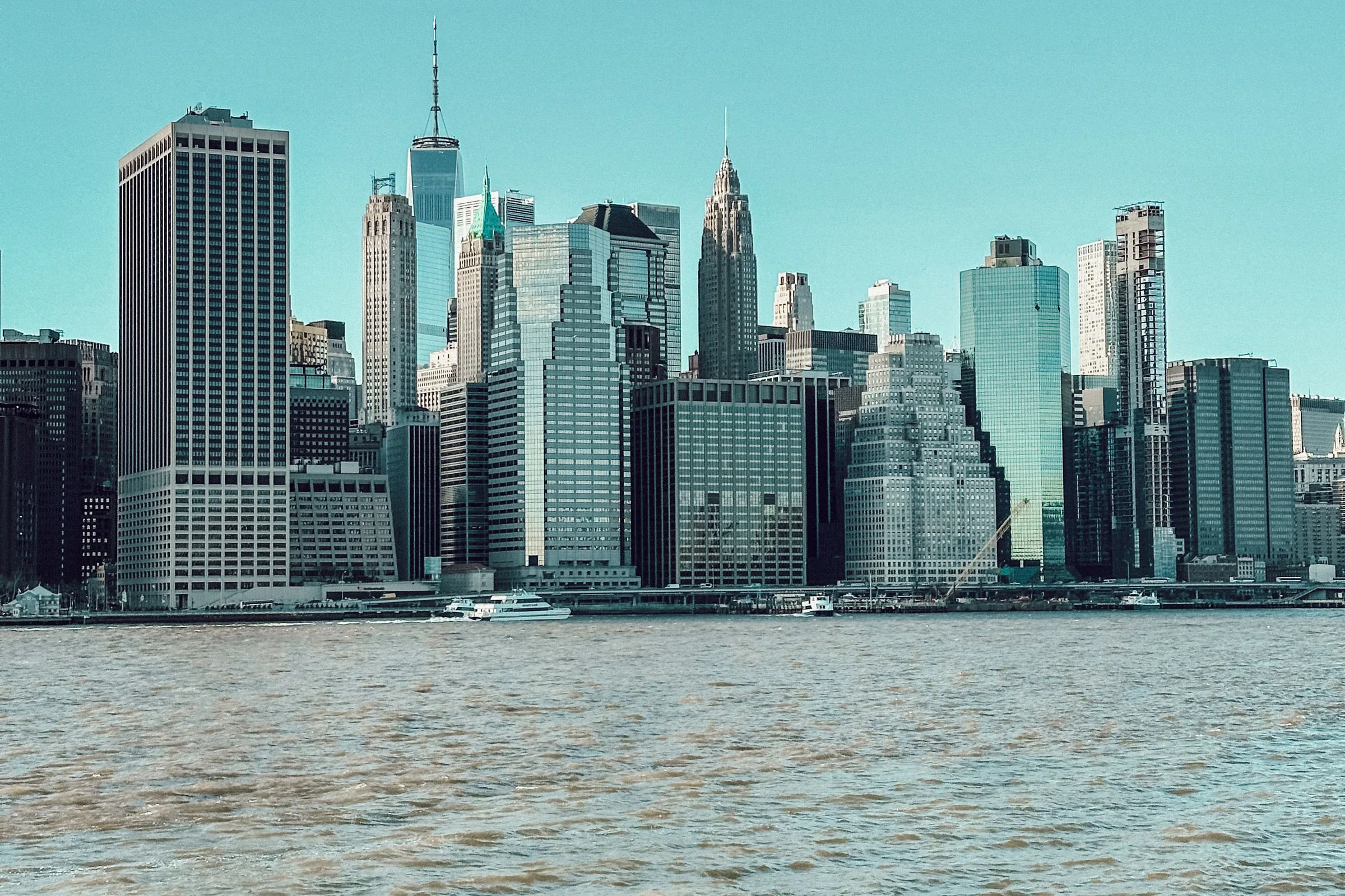New York skyline seen from the waterfront